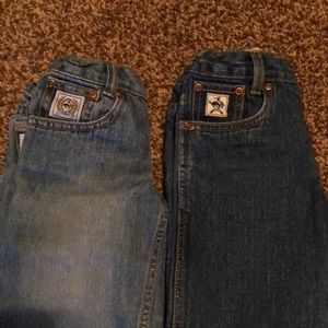 2 pairs boys Cinch jeans